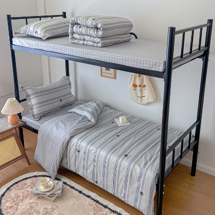 91家纺网 家纺一手货源 找家纺 （总）2025款 焱博13070全棉三件套纯棉学生宿舍三件套