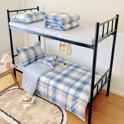 91家纺网 家纺一手货源 找家纺 （总）2025款 焱博13070全棉三件套纯棉学生宿舍三件套