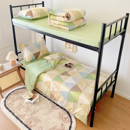 91家纺网 家纺一手货源 找家纺 （总）2025款 焱博13070全棉三件套纯棉学生宿舍三件套