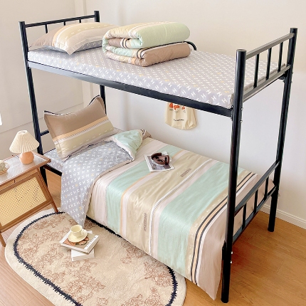 91家纺网 家纺一手货源 找家纺 （总）2025款 焱博13070全棉三件套纯棉学生宿舍三件套