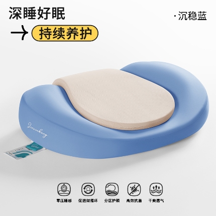 91家纺网 家纺一手货源 找家纺 （总）仁宇2025新款新品 清凉记忆枕芯枕头7条纹双层记忆枕头枕芯