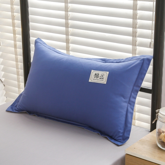 91家纺网 家纺一手货源 找家纺 （总）乐旗 2023新款13372全棉三件套纯色纯棉宿舍六件套全套装