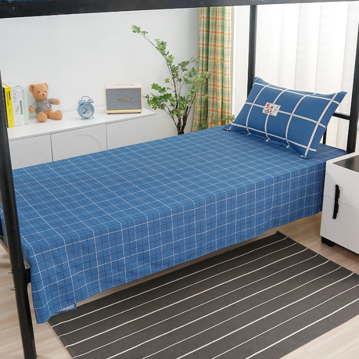 91家纺网 家纺一手货源 找家纺 （总）乐旗家纺 2025新款A类AB版全棉环保印花学生上下铺宿舍三件套六件套