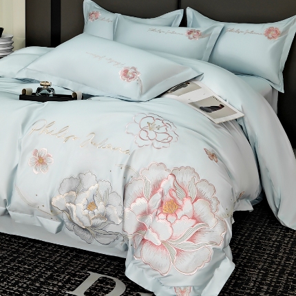 91家纺网 家纺一手货源 找家纺 （总）2025新款澳棉全棉长绒棉刺绣套件