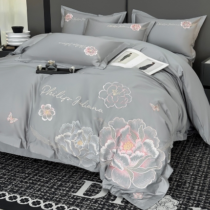 91家纺网 家纺一手货源 找家纺 （总）2025新款澳棉全棉长绒棉刺绣套件