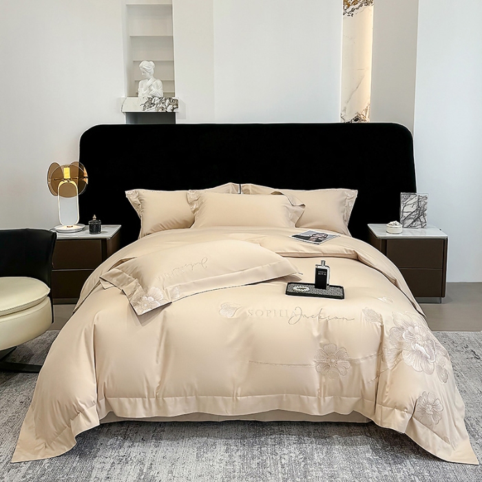 91家纺网 家纺一手货源 找家纺 （总）星蕴家纺 2024新款A类新疆全棉刺绣四件套-千禧