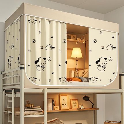 91家纺网 家纺一手货源 找家纺 （总）宿舍遮光床帘上下铺床防蚊一体式防尘顶布单人床床幔私遮挡帘