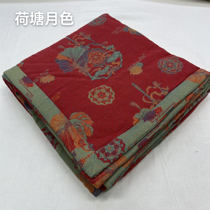 91家纺网 家纺一手货源 找家纺 （总）鲁爱家纺供货 2025新款全棉双层纱提花夏被