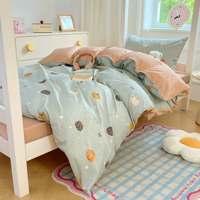 91家纺网 家纺一手货源 找家纺 2025新款13070全棉纯棉学生六件套加厚斜纹软糯舒适大学生寝室组合套装