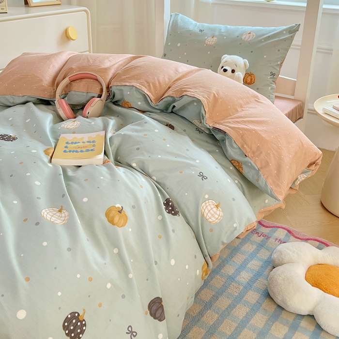 91家纺网 家纺一手货源 找家纺 2025新款13070全棉纯棉学生六件套加厚斜纹软糯舒适大学生寝室组合套装