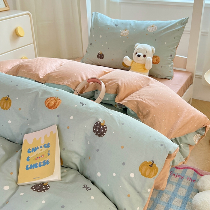 91家纺网 家纺一手货源 找家纺 2025新款13070全棉纯棉学生六件套加厚斜纹软糯舒适大学生寝室组合套装