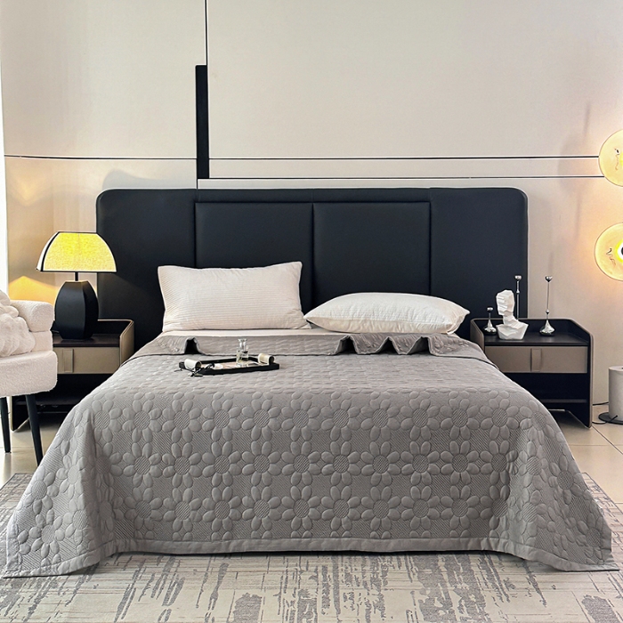 91家纺网 家纺一手货源 找家纺 （总）法芙娜家纺 莫代尔天丝双面床盖-太阳花 