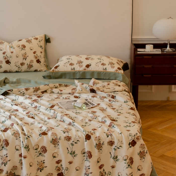 91家纺网 家纺一手货源 找家纺 （总）优然居 2023新款60支天丝数码印花夏被四件套