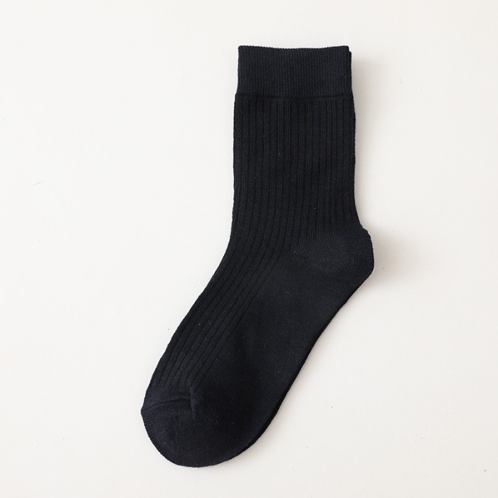 91家纺网 家纺一手货源 找家纺 【男士暗纹中筒袜】日式无印休闲棉袜良品纯色暗纹袜子中筒男袜透气袜