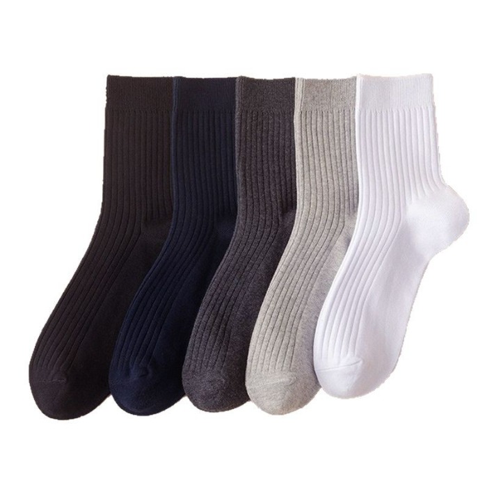 91家纺网 家纺一手货源 找家纺 【男士暗纹中筒袜】日式无印休闲棉袜良品纯色暗纹袜子中筒男袜透气袜