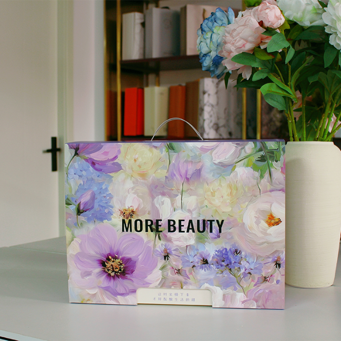 91家纺网 家纺一手货源 找家纺 （总）金象印务（森翔包装）紫色花卉套件礼盒