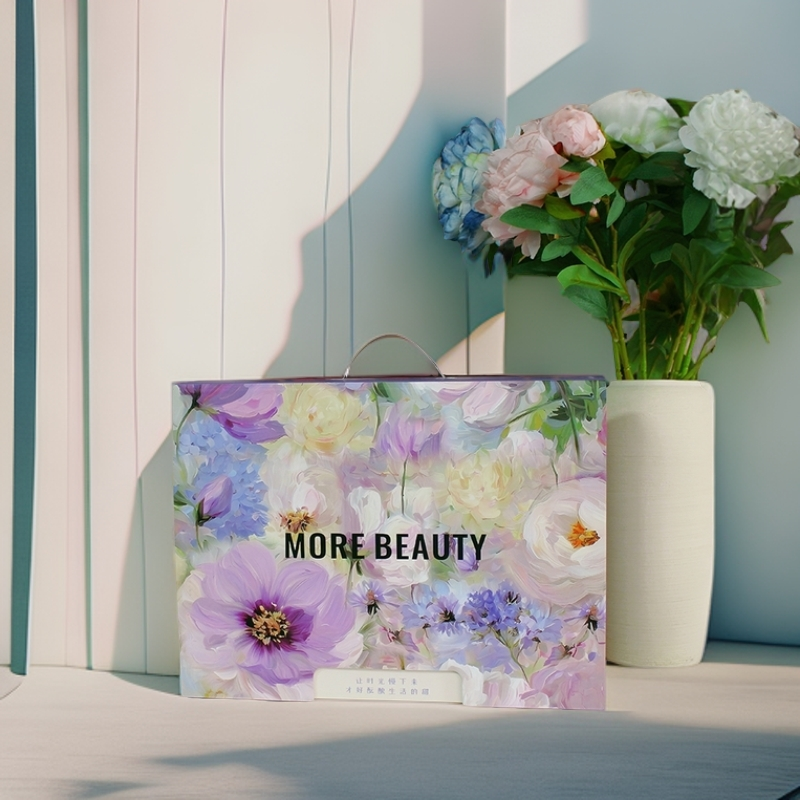 91家纺网 家纺一手货源 找家纺 （总）金象印务（森翔包装）紫色花卉套件礼盒