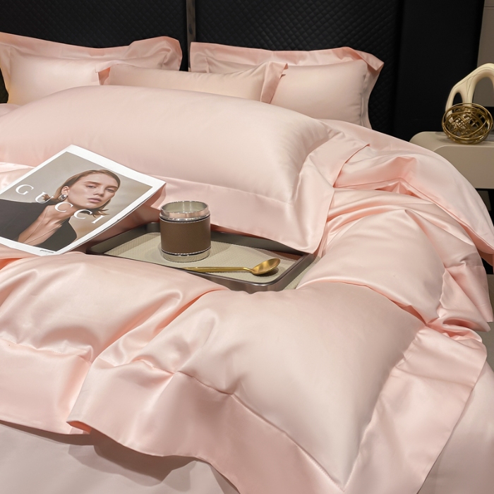 91家纺网 家纺一手货源 找家纺 （总）星蕴家纺 2025新款纯色澳棉长绒棉摩卡系列四件套