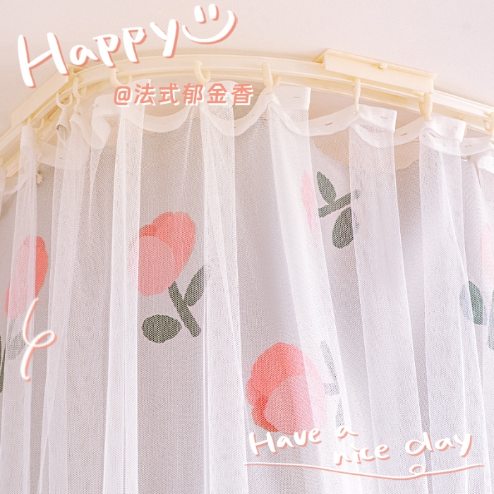 91家纺网 家纺一手货源 找家纺 （总）U型粘贴导轨强遮光覆膜帘学生宿舍上下铺床帘帘子围带纱