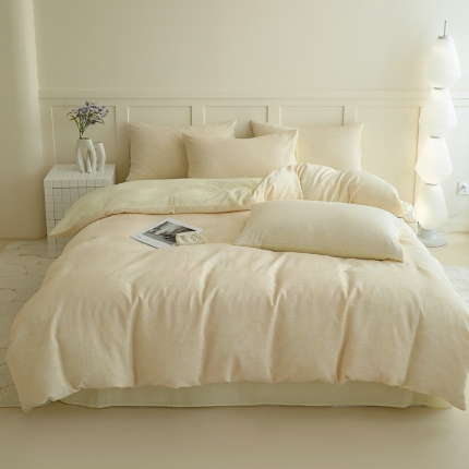 91家纺网 家纺一手货源 找家纺 坚果摄影  简约纯色套件拍摄