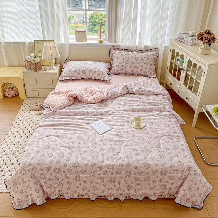 91家纺网 家纺一手货源 找家纺 坚果摄影  小红书小清新自然光夏被拍摄