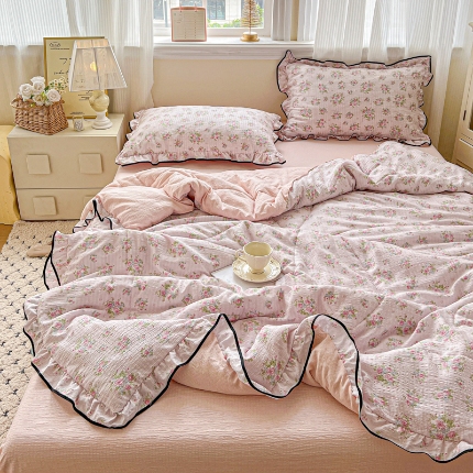 91家纺网 家纺一手货源 找家纺 坚果摄影  小红书小清新自然光夏被拍摄