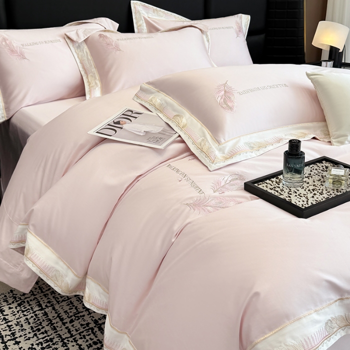 91家纺网 家纺一手货源 找家纺 （总）高档礼盒装50*50S贡缎长绒棉刺绣四件套100%纯棉全棉床单床笠款量大价优