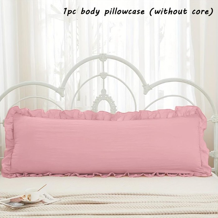 91家纺网 家纺一手货源 找家纺 （总）跨境专供 化纤磨毛纯色荷叶边枕套长枕单枕套51*137 