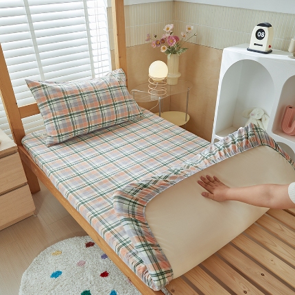 91家纺网 家纺一手货源 找家纺 （总）全棉色织水洗棉床笠学生宿舍上下铺席梦思床垫套床罩A类