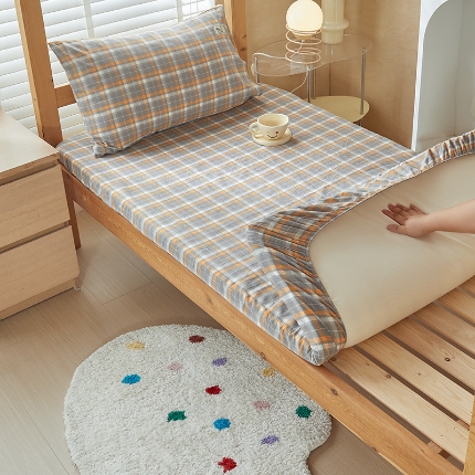 91家纺网 家纺一手货源 找家纺 （总）全棉色织水洗棉床笠学生宿舍上下铺席梦思床垫套床罩A类