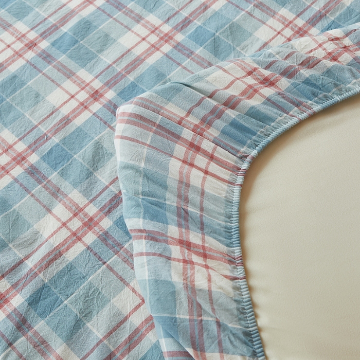 91家纺网 家纺一手货源 找家纺 （总）全棉色织水洗棉床笠学生宿舍上下铺席梦思床垫套床罩A类