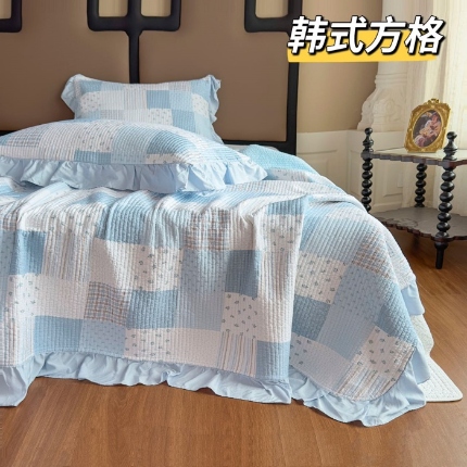 91家纺网 家纺一手货源 找家纺 （总）花边天丝床盖三件套260×240CM