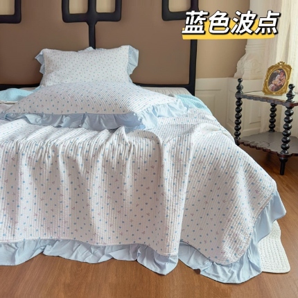 91家纺网 家纺一手货源 找家纺 （总）花边天丝床盖三件套260×240CM