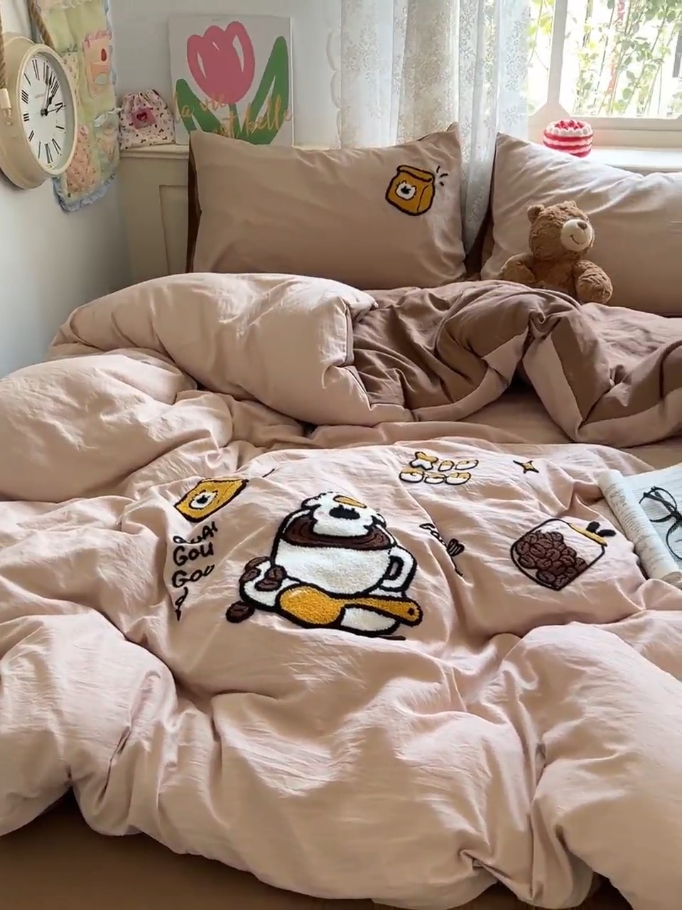 91家纺网 家纺一手货源 找家纺 （总）曼谷家纺 2025新款软糯毛巾绣水洗棉四件套