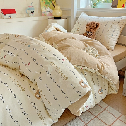 91家纺网 家纺一手货源 找家纺 全棉高品质新疆棉印花四件套学生三件套床单款床笠款