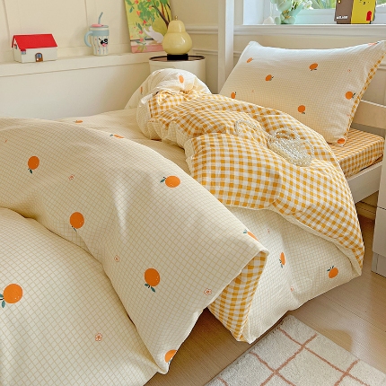 91家纺网 家纺一手货源 找家纺 全棉高品质新疆棉印花四件套学生三件套床单款床笠款