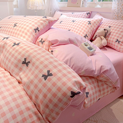 91家纺网 家纺一手货源 找家纺 全棉高品质新疆棉印花四件套学生三件套床单款床笠款