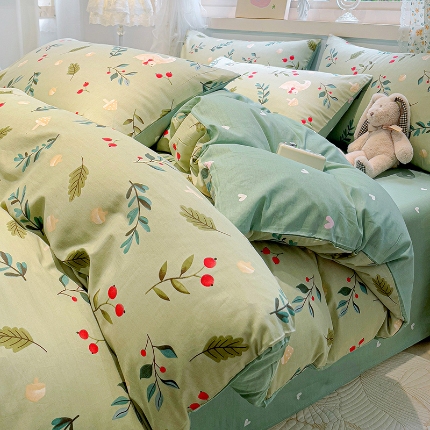 91家纺网 家纺一手货源 找家纺 全棉高品质新疆棉印花四件套学生三件套床单款床笠款