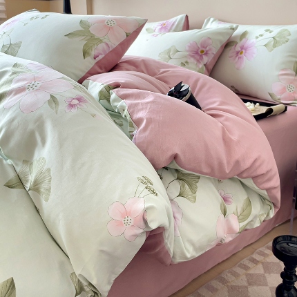 91家纺网 家纺一手货源 找家纺 全棉高品质新疆棉印花四件套学生三件套床单款床笠款