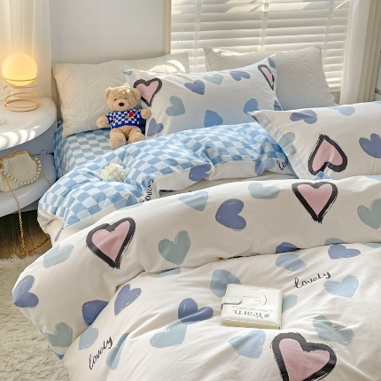 91家纺网 家纺一手货源 找家纺 全棉高品质新疆棉印花四件套学生三件套床单款床笠款