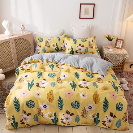 91家纺网 家纺一手货源 找家纺 全棉高品质新疆棉印花四件套学生三件套床单款床笠款