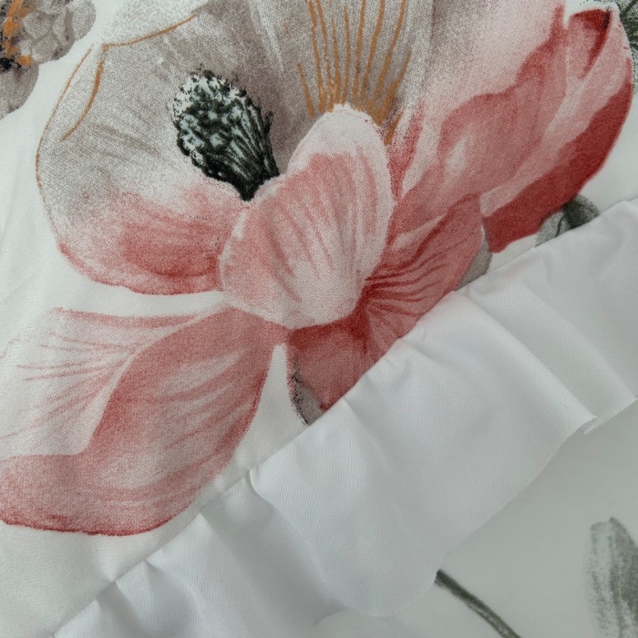 91家纺网 家纺一手货源 找家纺 （总）跨境专供 出口美式磨毛印花枕套一对荷叶边枕头套 