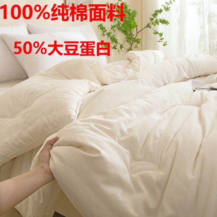 91家纺网 家纺一手货源 找家纺 （总）2025新款纯棉全棉50%大豆纤维被子被芯夏凉被空调被春秋被冬被棉被四季被