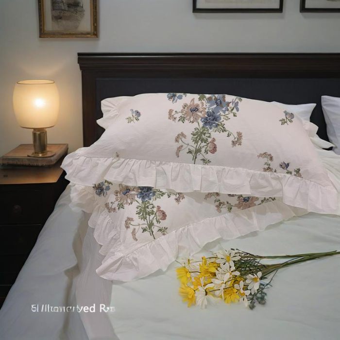 91家纺网 家纺一手货源 找家纺 （总）跨境专供 荷叶边磨毛印花枕套一对50*75