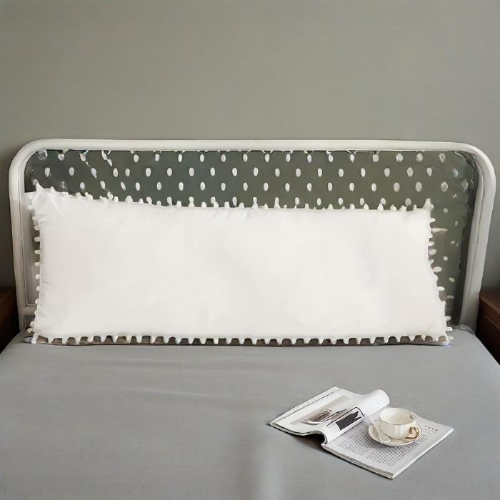 91家纺网 家纺一手货源 找家纺 （总）跨境专供 化纤磨毛纯色吊球枕套长枕单枕套51*137 