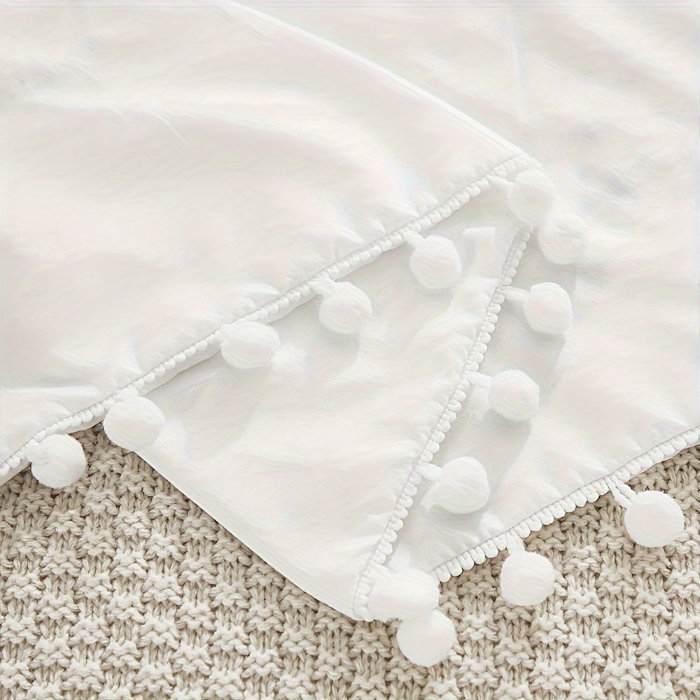 91家纺网 家纺一手货源 找家纺 （总）跨境专供 化纤磨毛纯色吊球枕套长枕单枕套51*137 