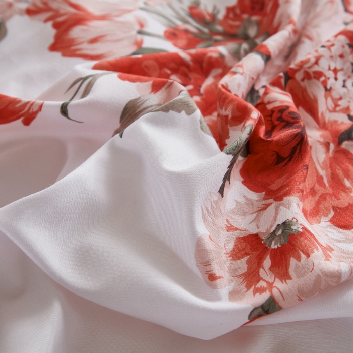 91家纺网 家纺一手货源 找家纺 （总）跨境专供爆款化纤磨毛布独版吊球大花被套三件套