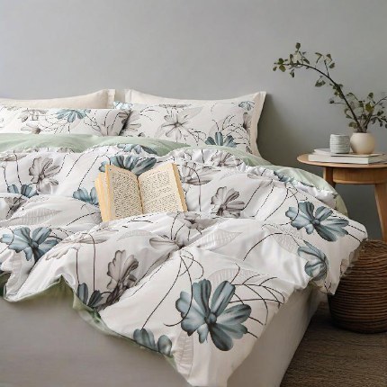 （总） 跨境专供化纤磨毛印花宿舍被套三件套