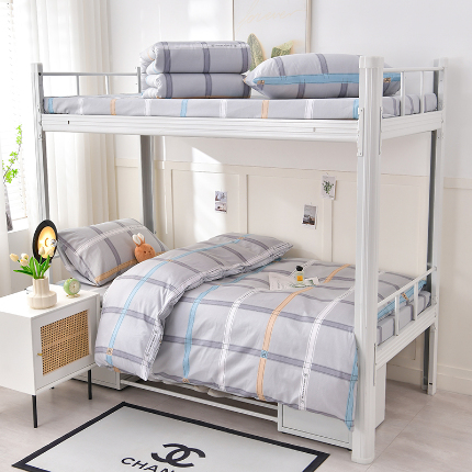 91家纺网 家纺一手货源 找家纺 （总）斯尔顿 2025新款全棉13070学生三件套小清新款六件套宿舍上下铺床品职工单位第二批