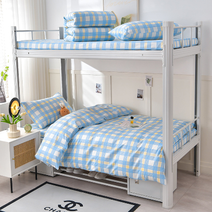 91家纺网 家纺一手货源 找家纺 （总）斯尔顿 2025新款全棉13070学生三件套小清新款六件套宿舍上下铺床品职工单位第二批